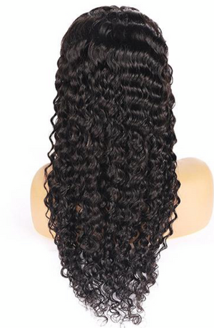 13*4 HD/Transparent Deep Wave Human Hair Wigs Lace Front Wig